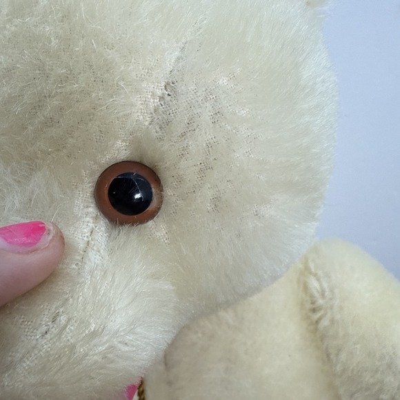 Hermann Original Teddy White Bear Mohair Jointed WestGermany 16" Growler usedVG+ - Picture 5 of 16